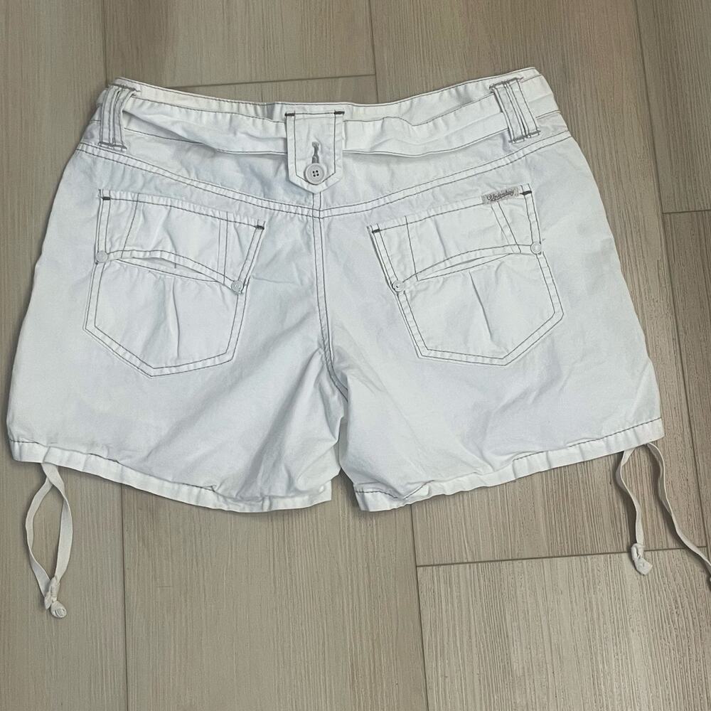 Unionbay White Utility Tie Waist Shorts Size 7 Y2K- Coastal Summer Cargo